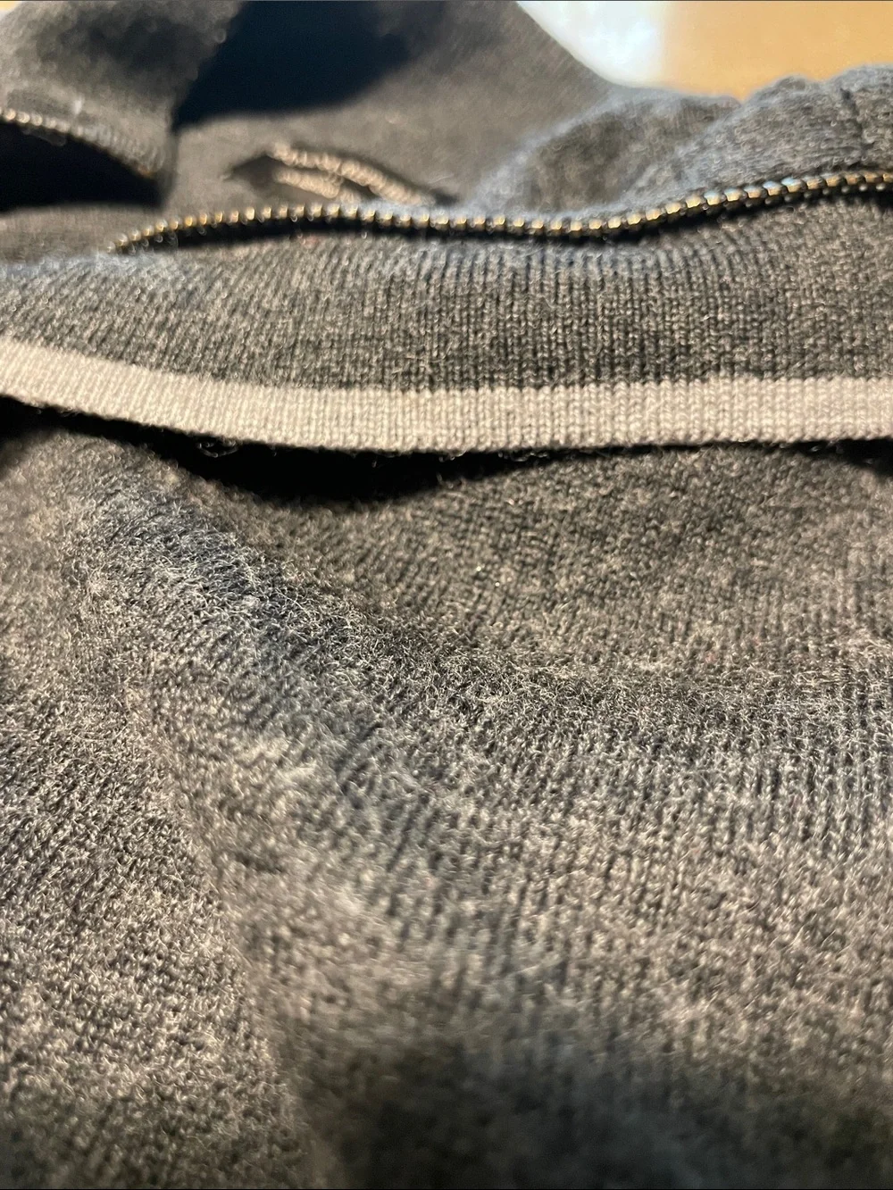 Banana Republic Men's Dark Gray Half-Zip Sweater